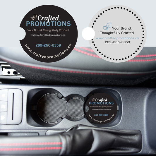 Personalized 2 pack Neoprene Car Coasters